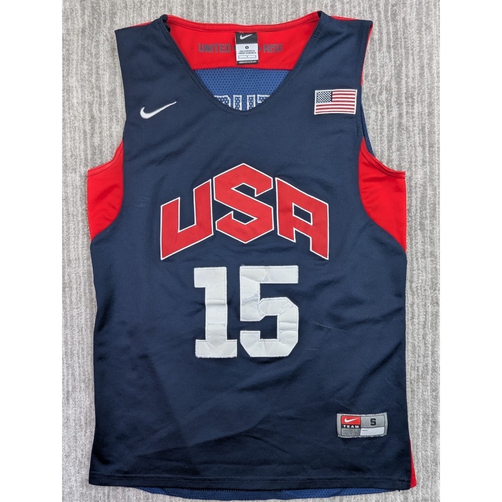 Nike Team USA Basketball Carmelo Anthony 15 Olympic Jersey Mens Small Navy